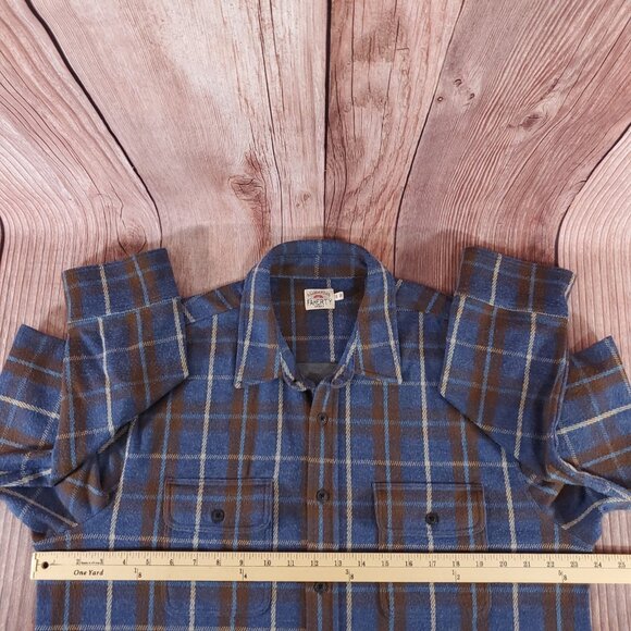 Faherty Mens Size XL Legend Sweater Flannel Shirt Alpine Lake Plaid Soft - Picture 11 of 12